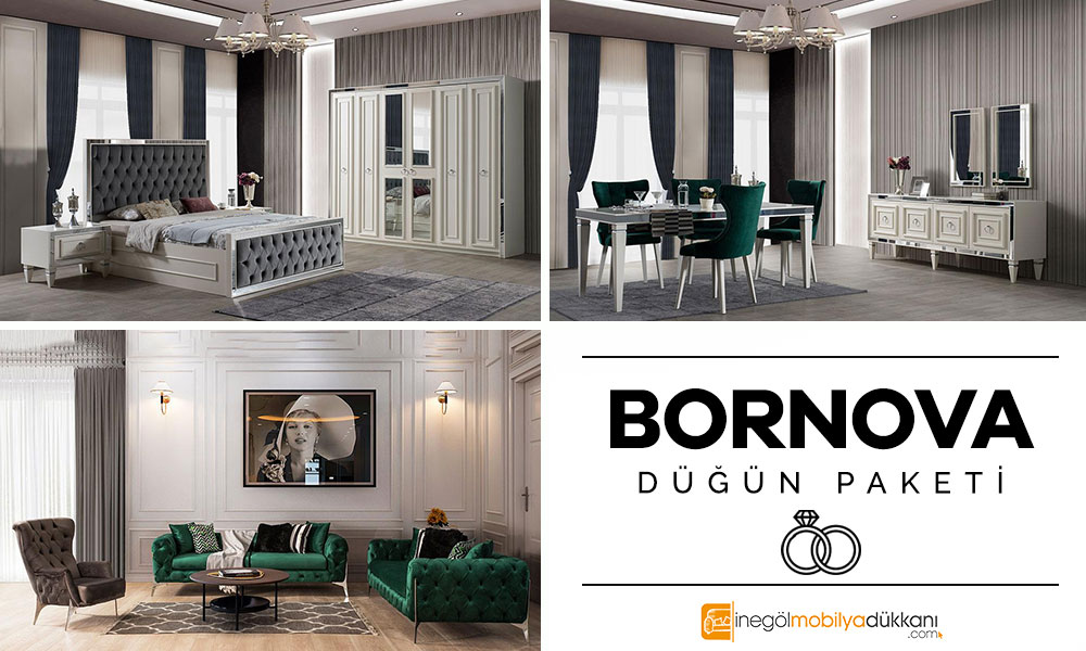 Bornova Beyaz Artdeco Düğün Paketi İnegöl Mobilya 2020
