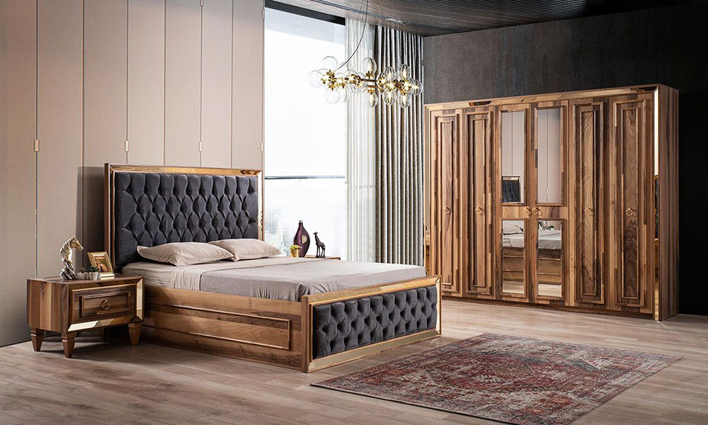 Bornova Ceviz Artdeco Yatak Odası İnegöl Mobilya Modelleri