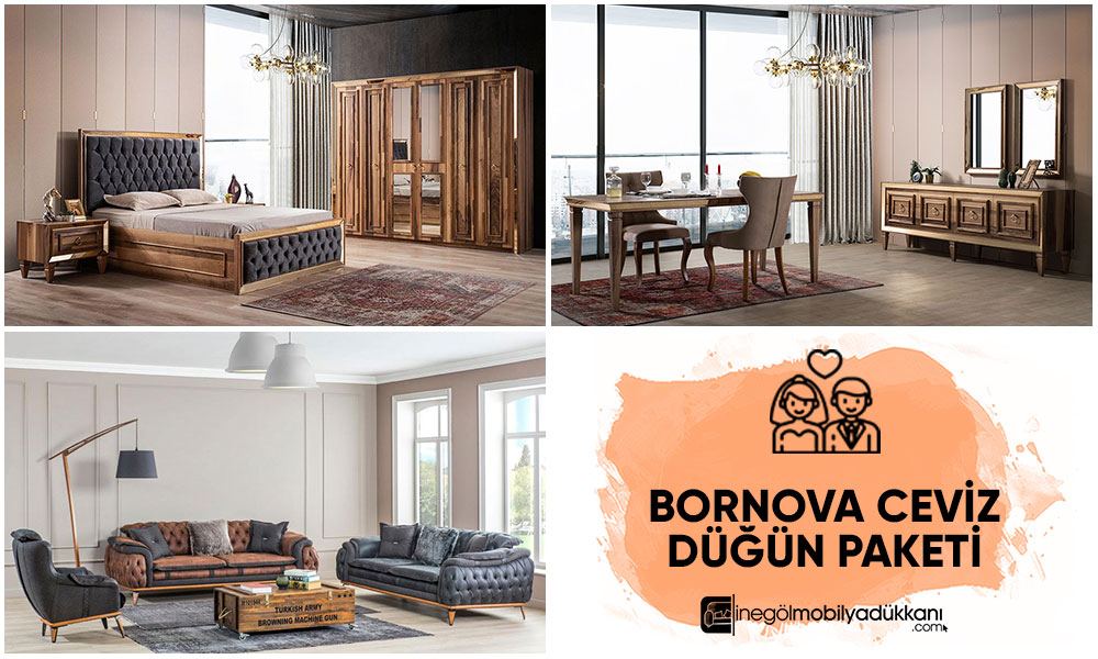 Bornova Ceviz Artdeco Düğün Paketi İnegöl Mobilya 2020
