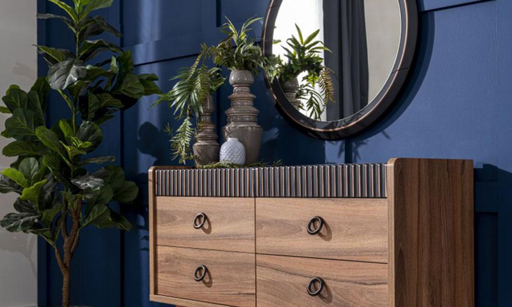 Eva Köşe Dolap Ceviz Yatak Odası İnegöl Mobilya Modelleri