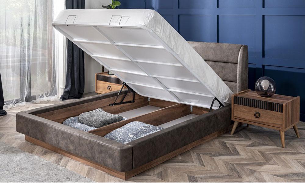 Eva Köşe Dolap Ceviz Yatak Odası İnegöl Mobilya Modelleri